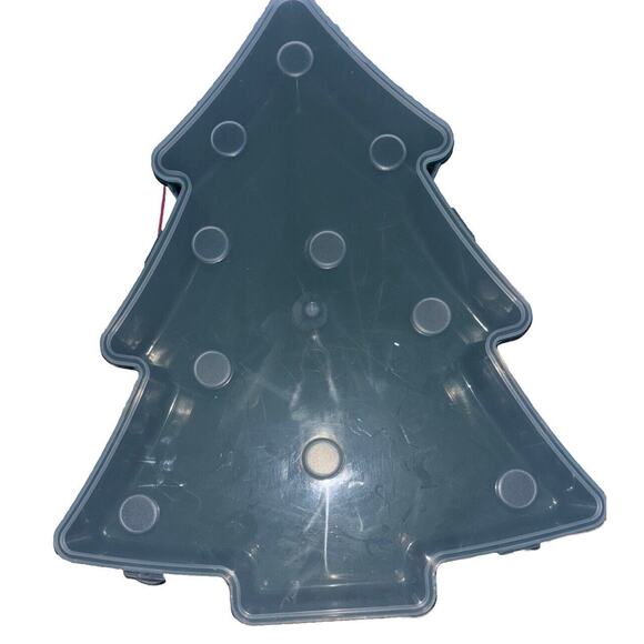 2 Christmas Tree Food Storage Container Plastic Cookie Storage Walmart NEW - Picture 7 of 11